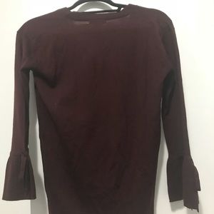 J Crew V-Neck Sweater with Slightly Belled Sleeves